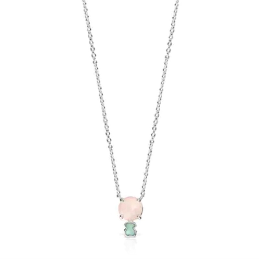 Tous Pink Quartz & Amazonite Necklace